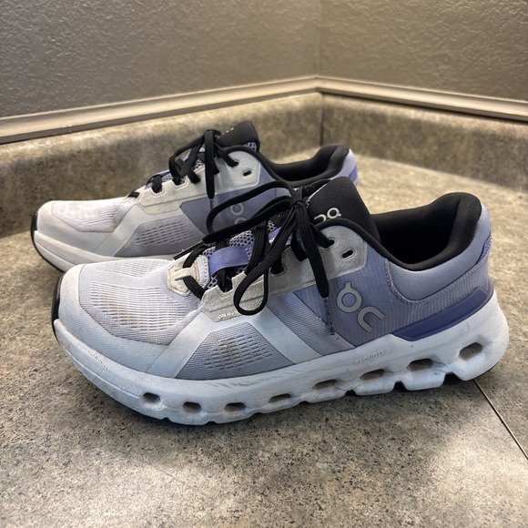 On Clouds Shoes - ON Cloudrunner 2 Nimbus Blue Women's Sz 8.5 Purple Very Good W/ Dirt Stains